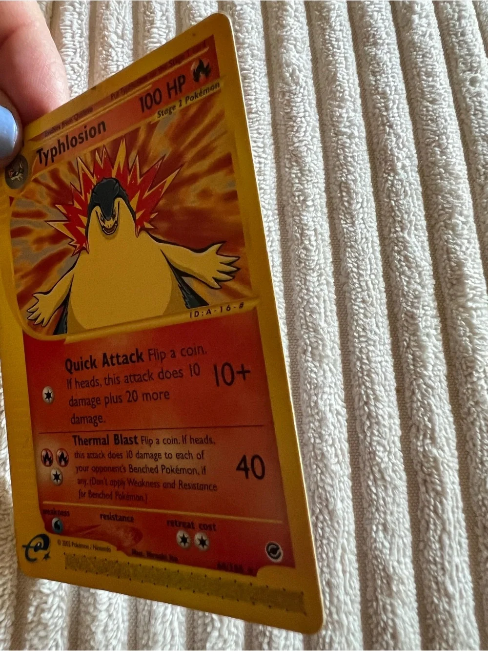 2002 RARE Typhlosion Ex Non Holo 64/165 Pokémon Card